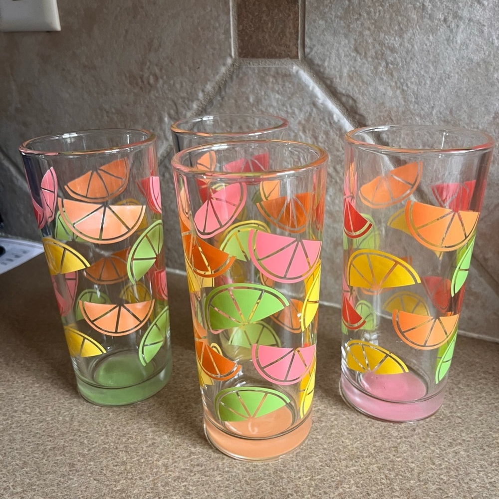 TMD Holding Mid Century Citrus Fruit Drinkware/Cups - Picture 2 of 6